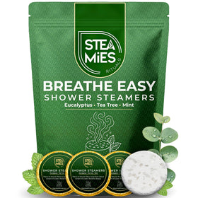 Generic STEAMIES self-care shower routine cue with refreshing scent