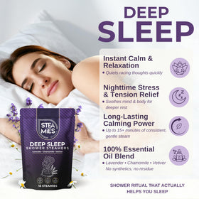 Generic STEAMIES vetiver lavender steamer delivering relaxing bath vapor
