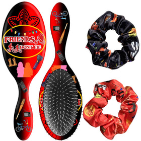 Generic Stranger Theme hair brush with soft bristles for gentle detangling