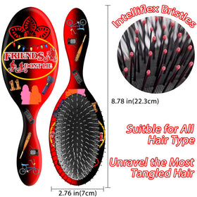 Generic Stranger Theme brush close-up showing soft bristles for gentle detangling