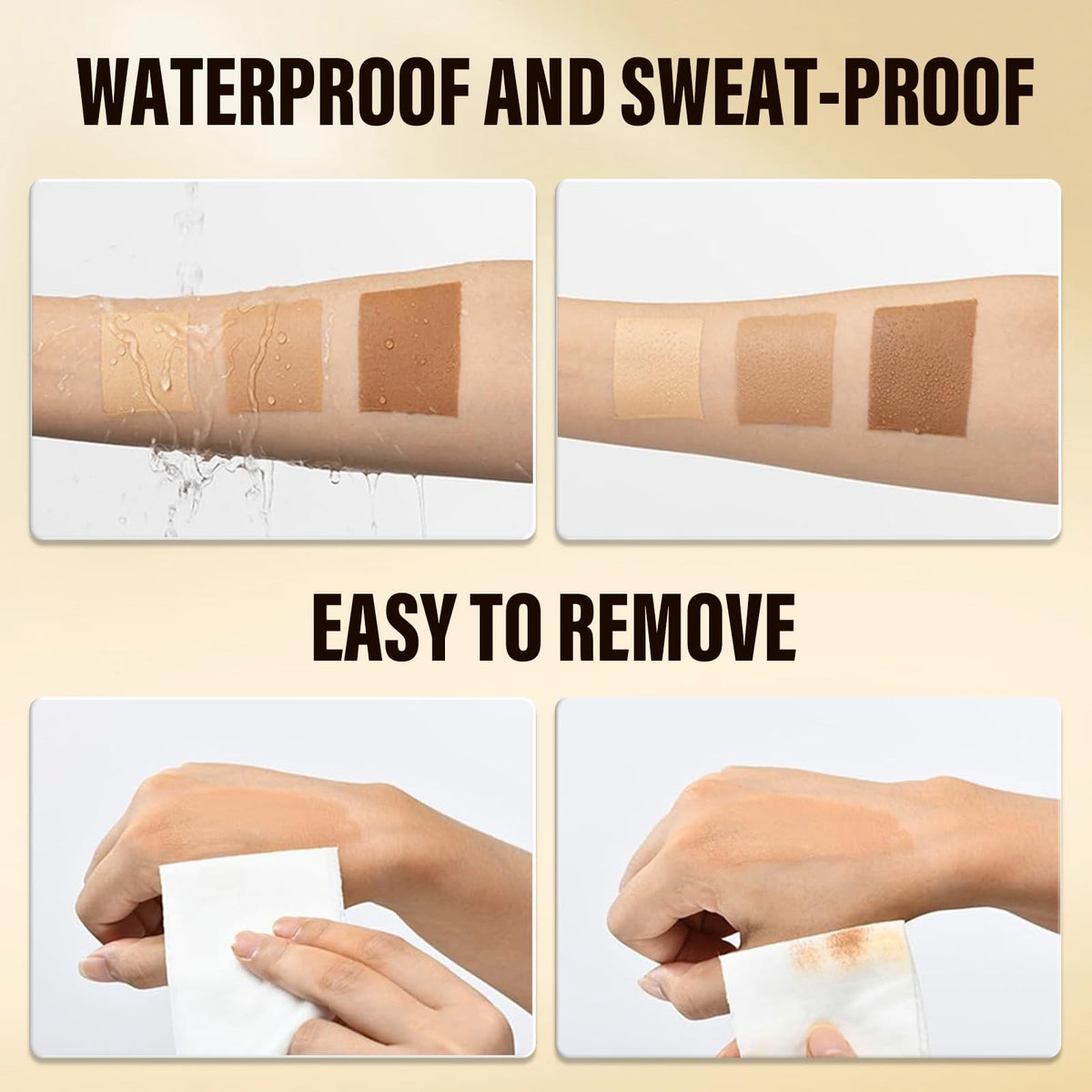 Generic tattoo cover up makeup waterproof hides tattoos with natural finish.