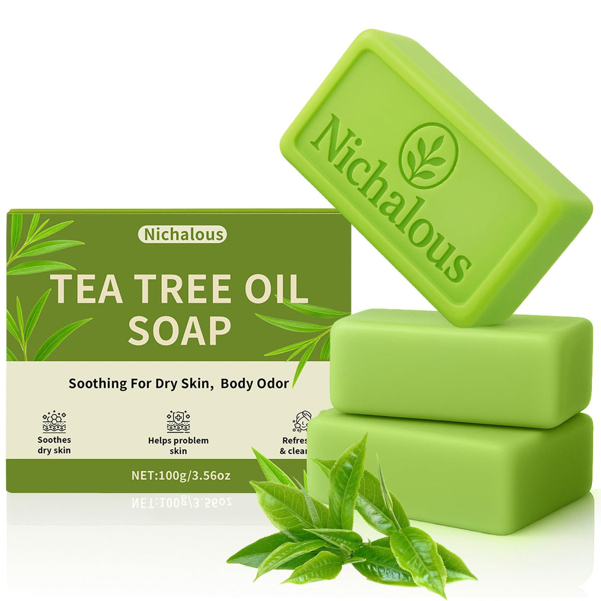 Generic Tea Tree Soap deep-cleanse bar for refreshed, clearer-looking skin.