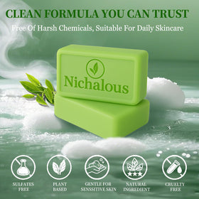 Generic Tea Tree Soap rich-lather close-up shows thorough cleansing and creamy foam.