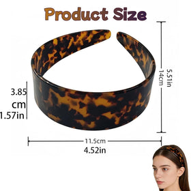 Generic tortoise-shell headband highlights elegant style for any outfit.
