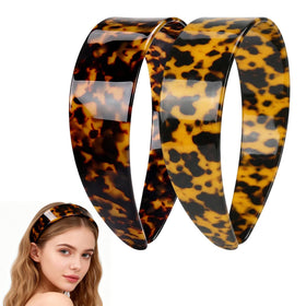 Generic thick tortoise-shell headband with teeth for secure all-day wear