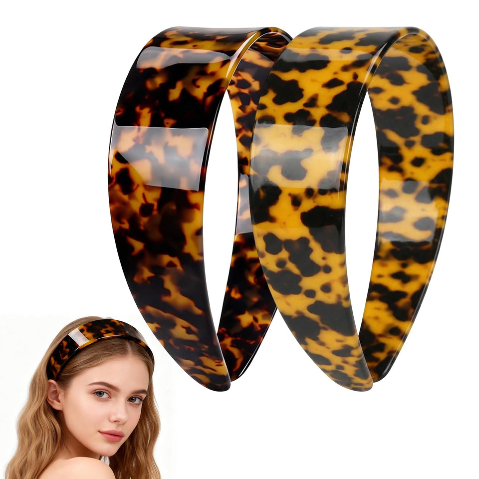 Generic thick tortoise-shell headband with teeth for secure all-day wear
