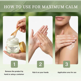 Generic Total Relief Magnesium Cream hand application – easy rub-in after workouts.