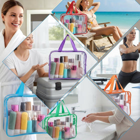 Generic travel clear bag collection simplifies packing and access.