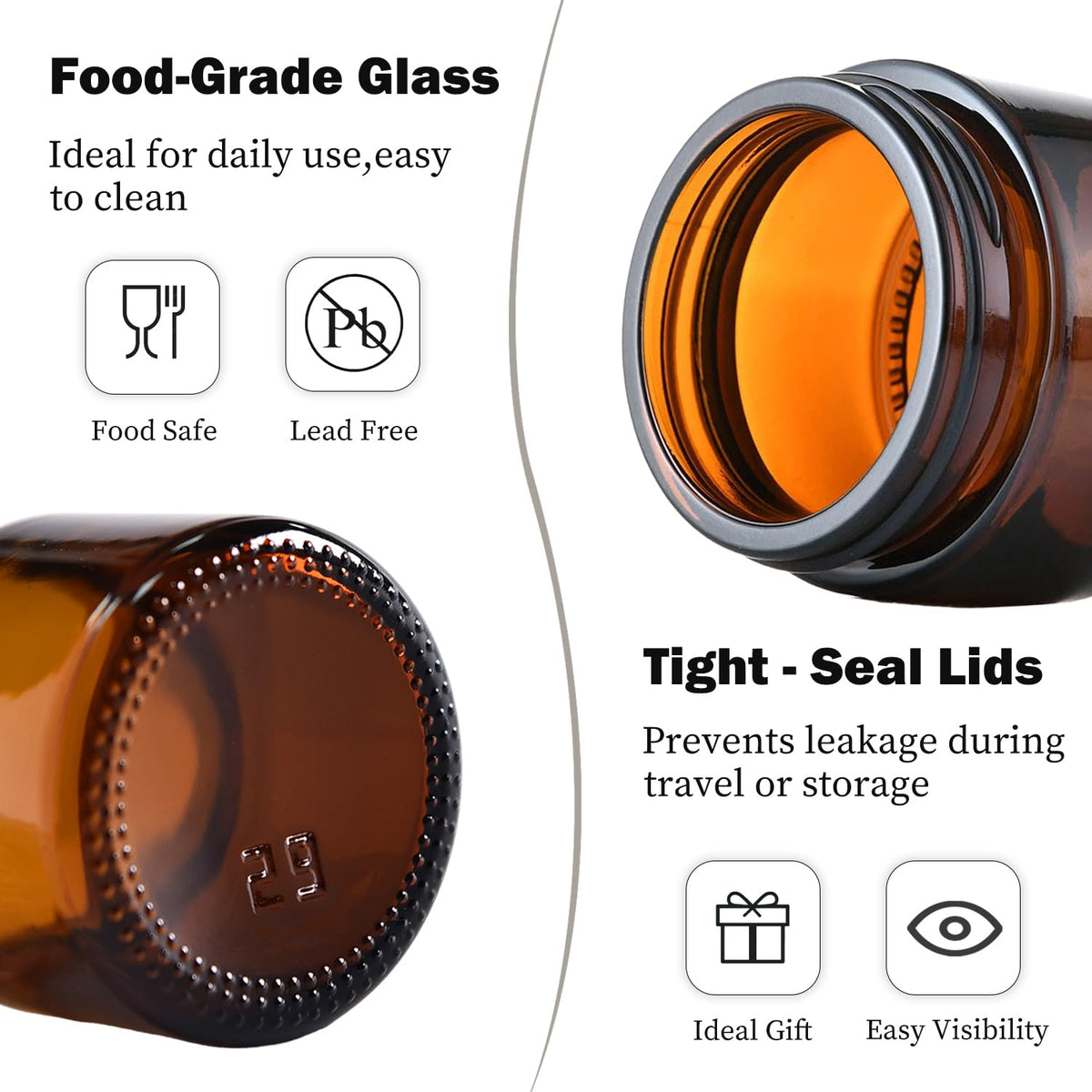 Generic travel-friendly amber jar, perfect for daily essentials and on-the-go routines.