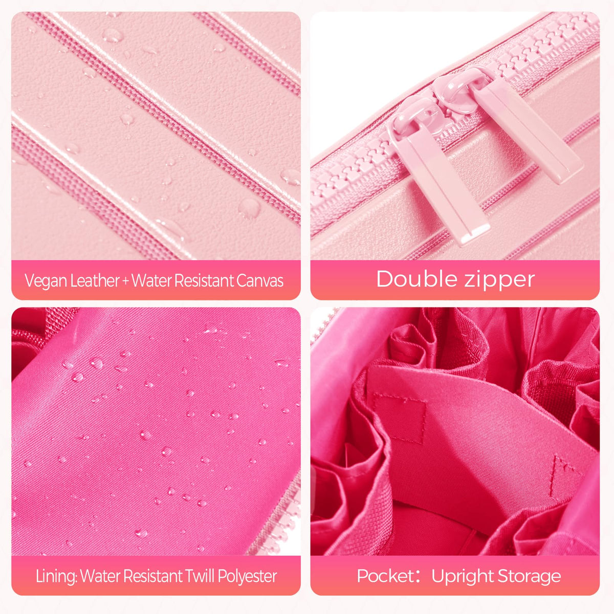 Generic Travel Makeup Organizer opens to a spacious vanity when laid flat.