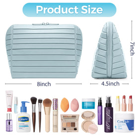 Generic organizer with three brush holders keeps brushes upright and protected.