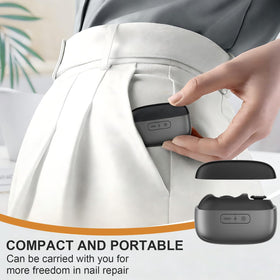 Generic USB rechargeable unit with portable design for on-the-go nail care