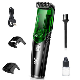Generic Vacuum Beard Trimmer cordless with built-in suction for mess-free grooming.