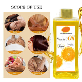 Generic Vitamin C Oil for body use offers soft, nourished skin after massage.