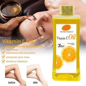 Generic Vitamin C Oil on the face for refreshing hydration.