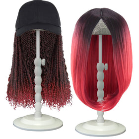 Generic wig stand with textured dome designed for natural wig shaping.