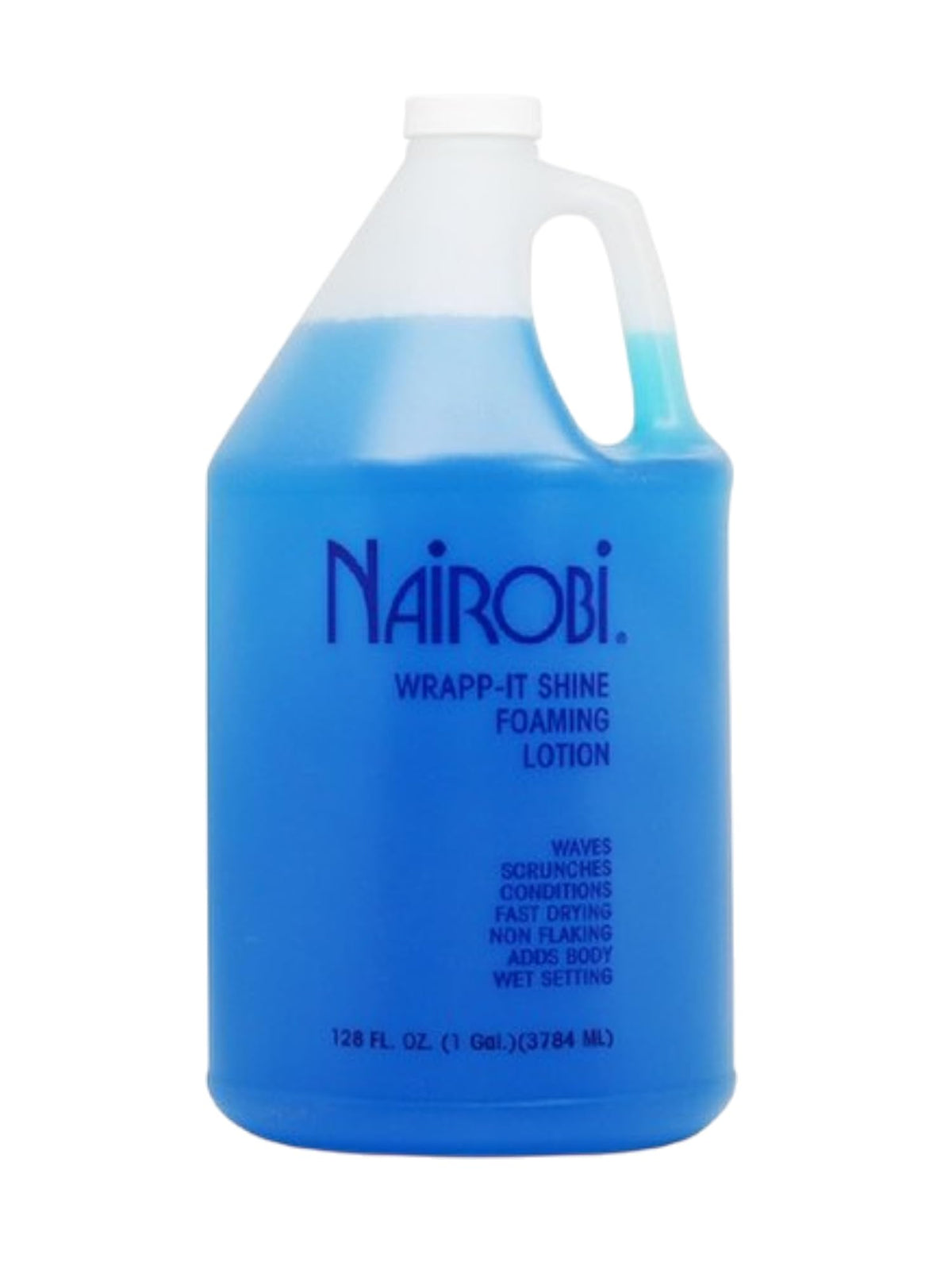 Generic Wrapp-It Shine Foaming Lotion bottle pour showing heat protection and gloss.