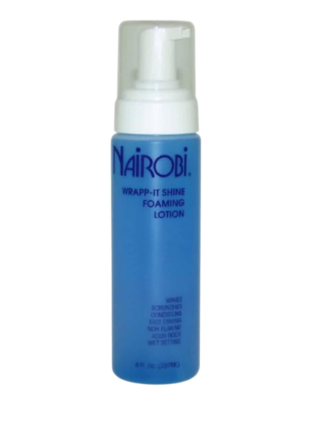 Generic Wrapp-It Shine Foaming Lotion bottle showing heat protection for smooth wraps.