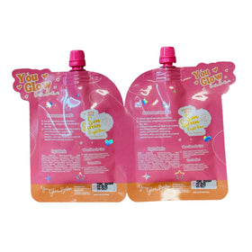 Generic You Glow Babe soap lather on skin, creamy texture and refreshing cleanse