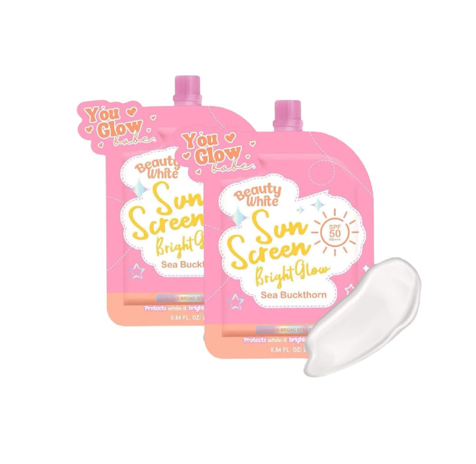 Generic You Glow Babe twin pack sunscreen 25g with SPF 50 PA+++ hydration.