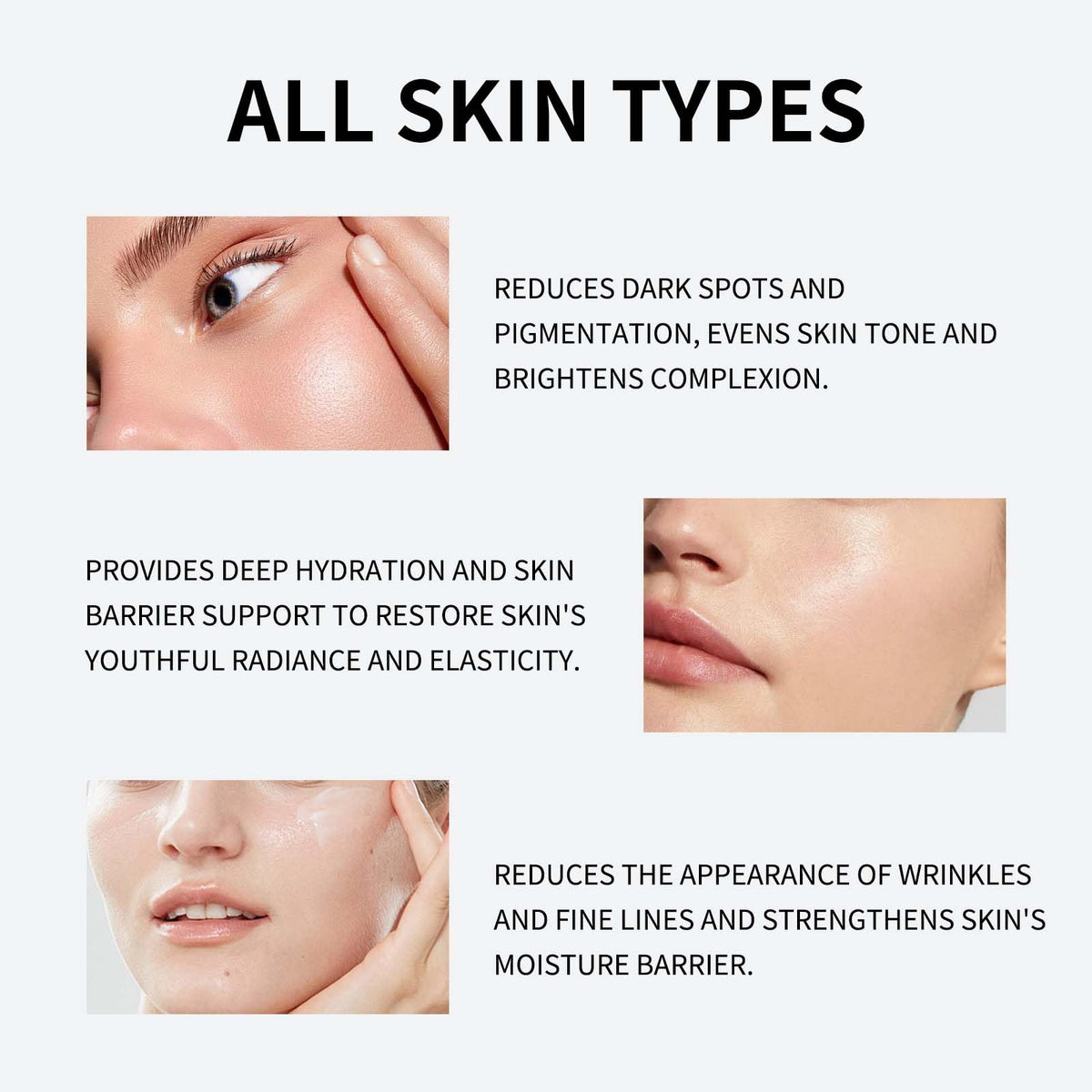 Generic Youthful Formula cream applied on hand demonstrates hydration.
