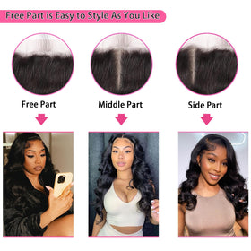 Generous 150% density Remy hair close-up for voluminous fullness.
