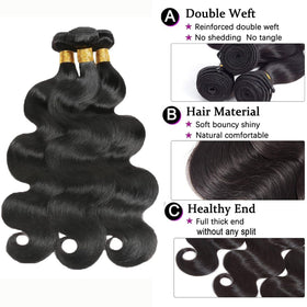 Generous body-wave bundles 20-inch deliver silky, full ends for easy daily styling.