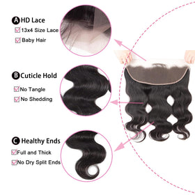 Generous Brazilian virgin hair body wave 14in close-up showing smooth texture.
