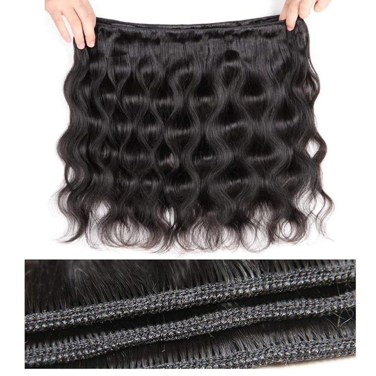 Generous natural-black color blends with many hair tones for seamless integration.