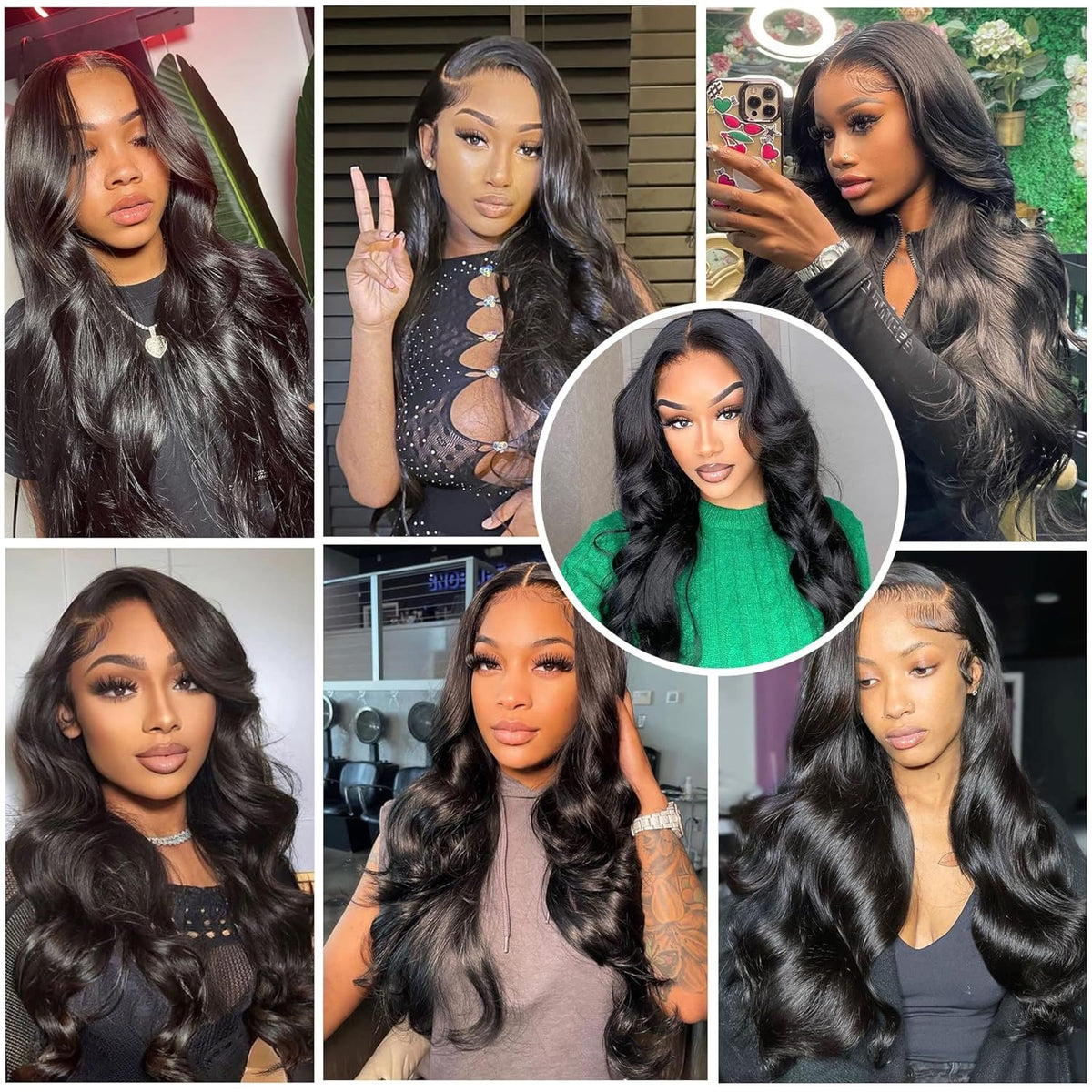 Generous wedding-look with natural black bundles for elegant styles.