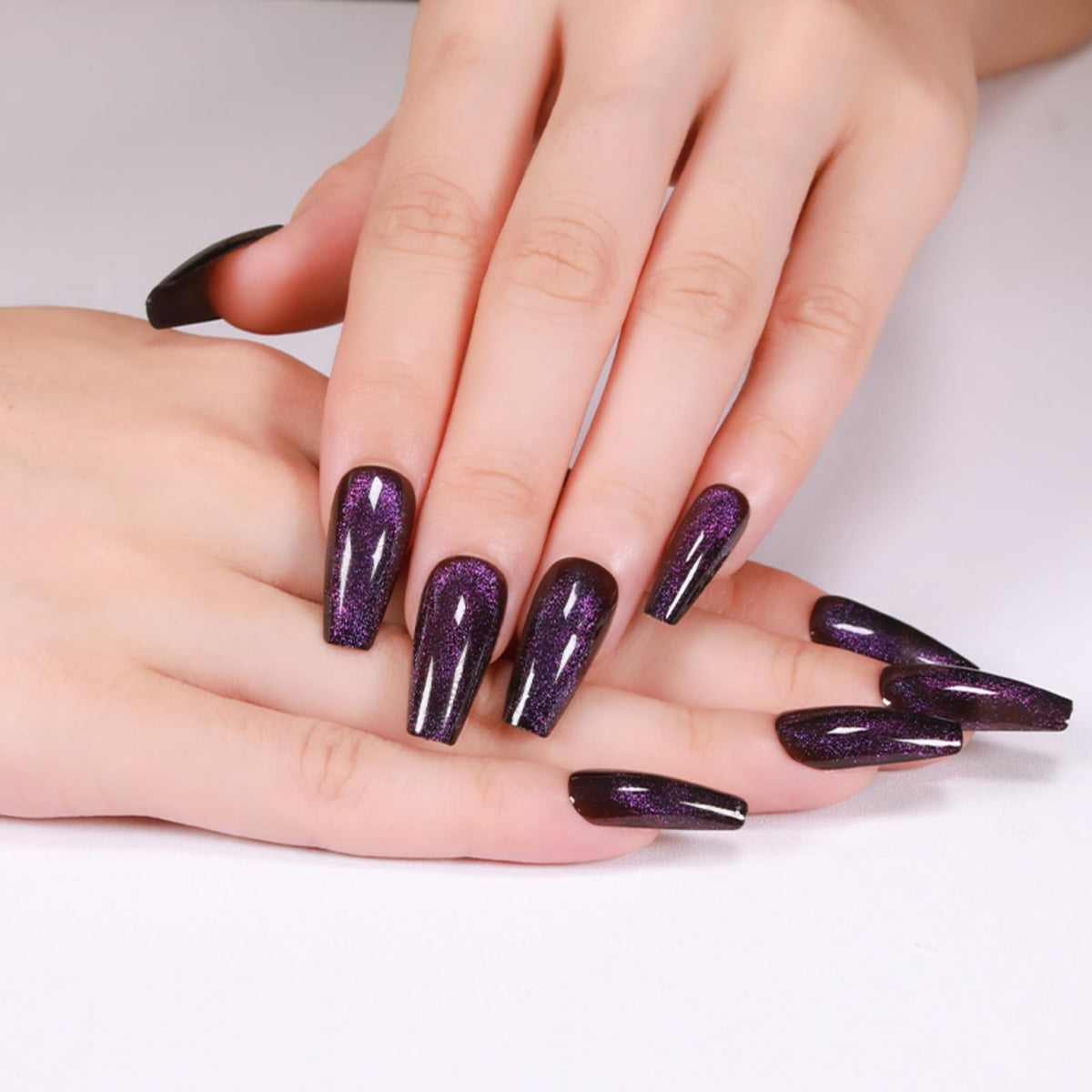 Gentle Claws velvet glitter finish close up for luxe texture
