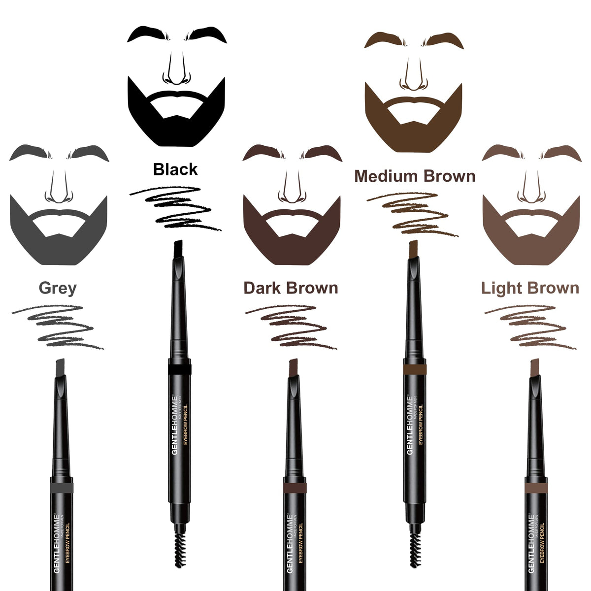 Gentlehomme brow pencil made in the USA with premium quality.