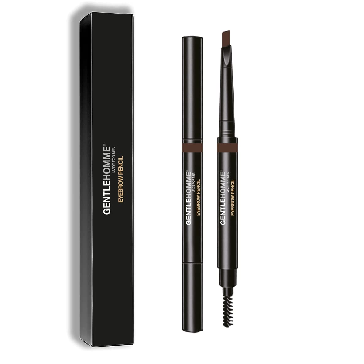 Gentlehomme Brow Pencil spiral brush shaping brows naturally.