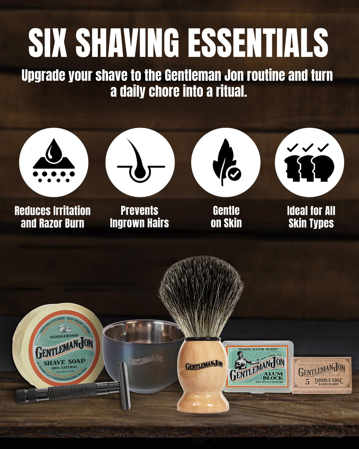 Gentleman Jon badger brush delivering rich lather for a smooth shave