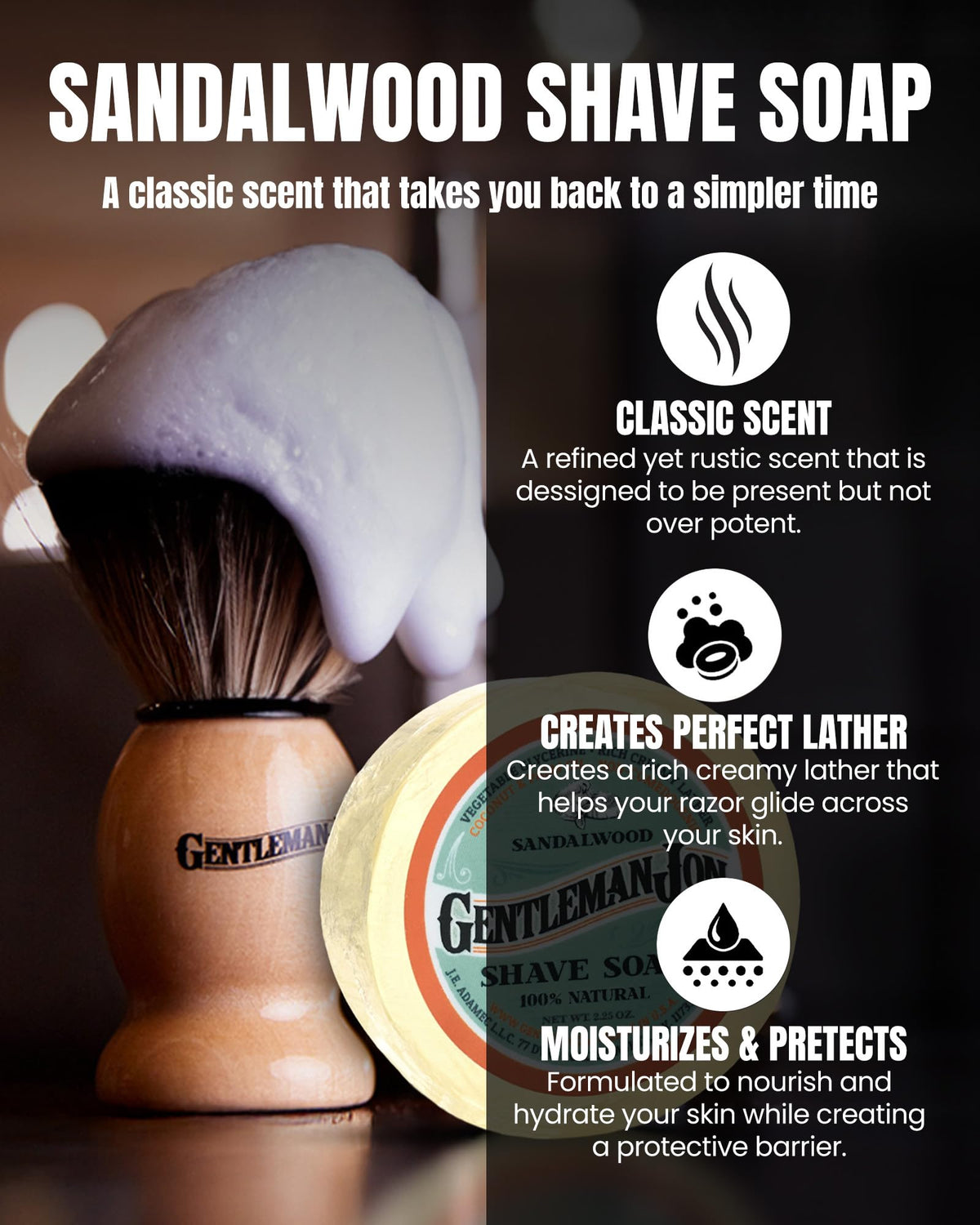 Gentleman Jon badger brush and bowl, rich lather experience.