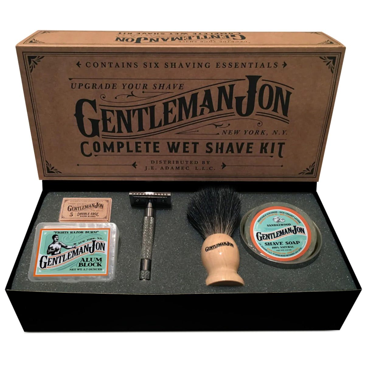 Gentleman Jon safety razor with chrome finish for precise, irritation-free shaving