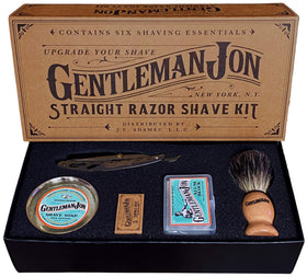 Gentleman Jon straight razor folded in ergonomic handle for precise traditional shave.