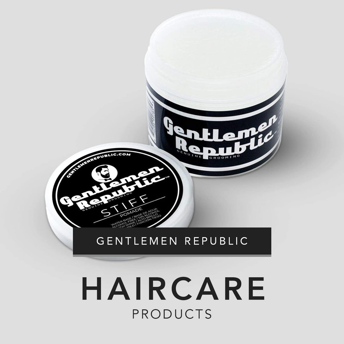 Gentlemen Republic alcohol-free formula highlighted for gentler scalp care.