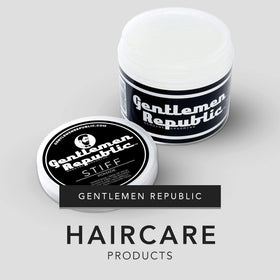 Gentlemen Republic alcohol-free formula highlighted for gentler scalp care.