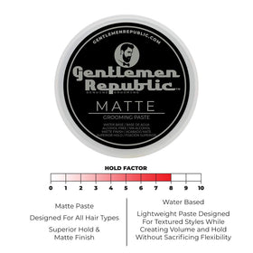 Gentlemen Republic matte paste on textured look for natural finish.