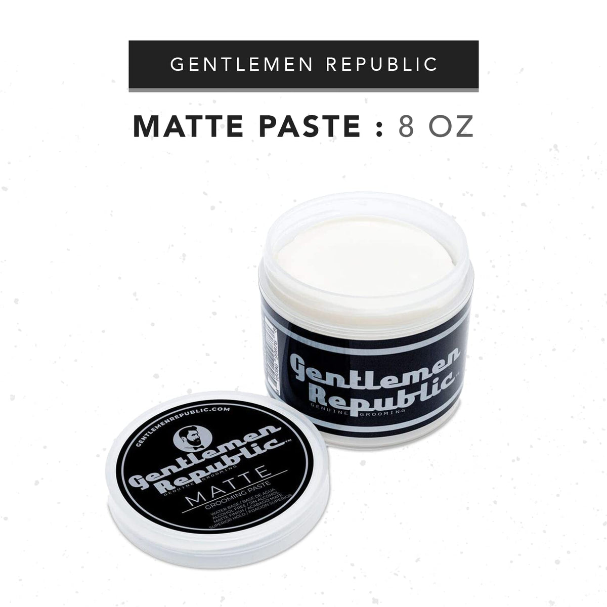 Gentlemen Republic matte paste close-up shows no-shine finish.