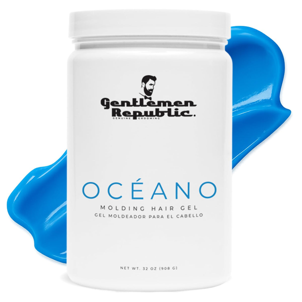 Gentlemen Republic Oceano hair gel 32oz front view with strong hold.
