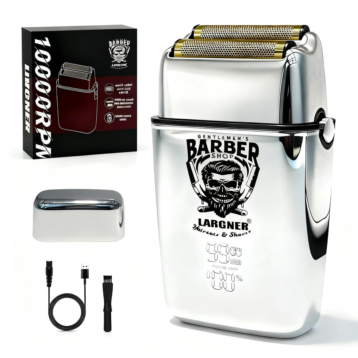 Gentlemen's Barber Shop Largner beard trimmer cordless design for precise grooming.