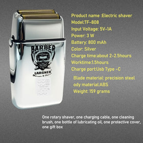 Gentlemen's Barber Shop Largner cordless or plug-in for flexible styling.