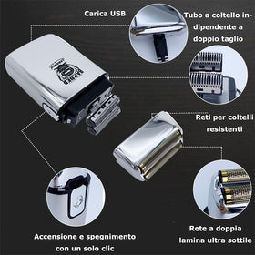 Gentlemen's Barber Shop Largner LED battery indicator for quick checks.