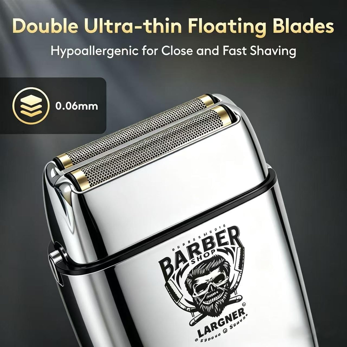 Gentlemen's Barber Shop Largner delivers up to 60 minutes of cordless use.