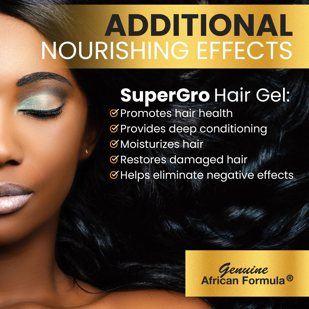 Genuine African Formula SuperGro Gel for retwisting supports clean loc maintenance.