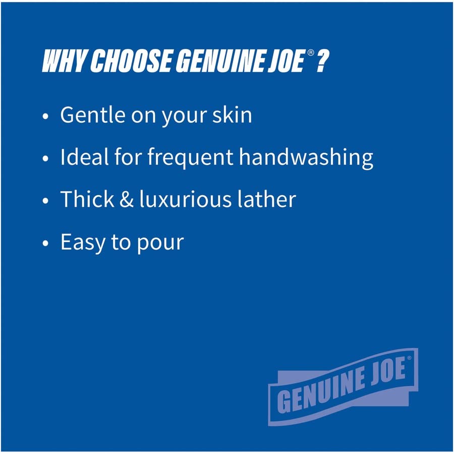 Genuine Joe pink lotion soap delivers gentle cleansing suitable for frequent handwashing.