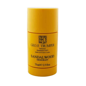 Geo F. Trumper Sandalwood Stick Deodorant application demonstrates clean, alcohol-free protection for daily wear