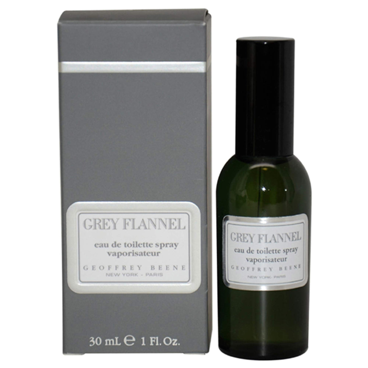 Geoffrey Beene Grey Flannel bottle pour for daytime wear with enduring freshness.